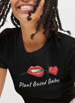 The Vegan Vibe Store T-Shirt Black / S Plant Based Babe | Vegan Womens Tee