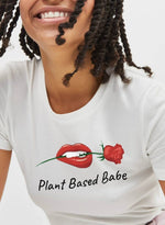 The Vegan Vibe Store T-Shirt White / S Plant Based Babe | Vegan Womens Tee